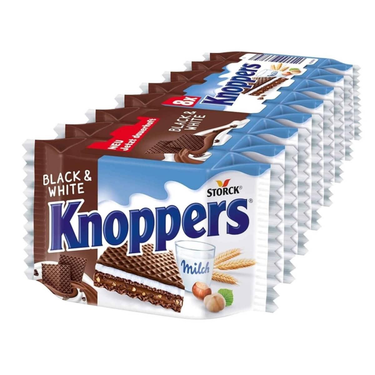 Вафлі Knoppers Black & White (8шт) 200г