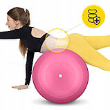 М'яч для фітнесу (арахіс) 4FIZJO Air Ball Peanut 45 x 90 см Anti-Burst Pink (P-5907739318565), фото 7