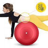М'яч для фітнесу (арахіс) 4FIZJO Air Ball Peanut 45 x 90 см Anti-Burst Red (P-5907739318558), фото 6
