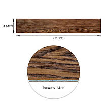 Самоклеюча LVT плитка під ламінат 152.4х914.4х1.5мм Мат SW-00002582-, фото 3