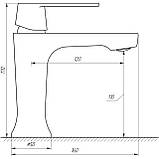 Змішувач для умивальника Globus Lux Laguna GLA-0401-10-BB, фото 5