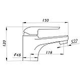 Змішувач для умивальника BRAVO BO-00-101 ABS пластик, фото 5