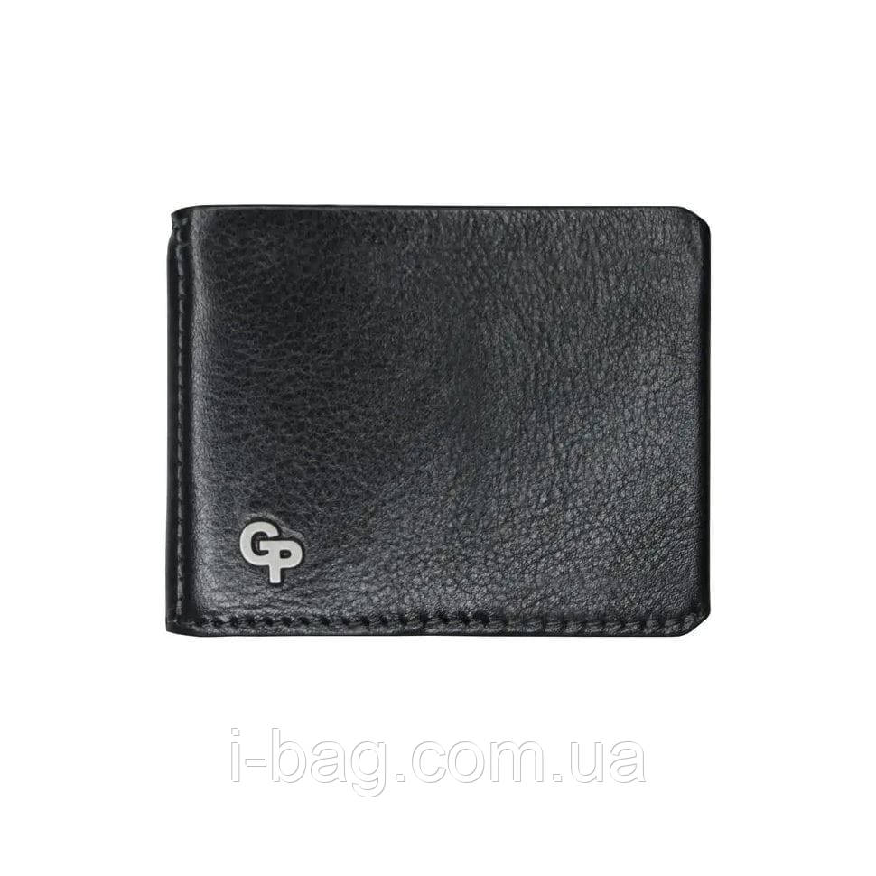 Шкіряний затискач для грошей чоловічий 150610 чорний, фото 1