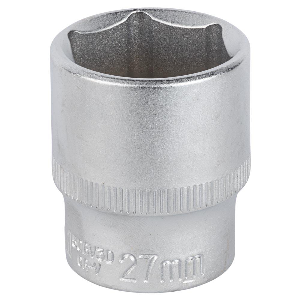 Насадка шестигранна коротка 1/2" 27 мм CrV mid SIGMA (6071271)