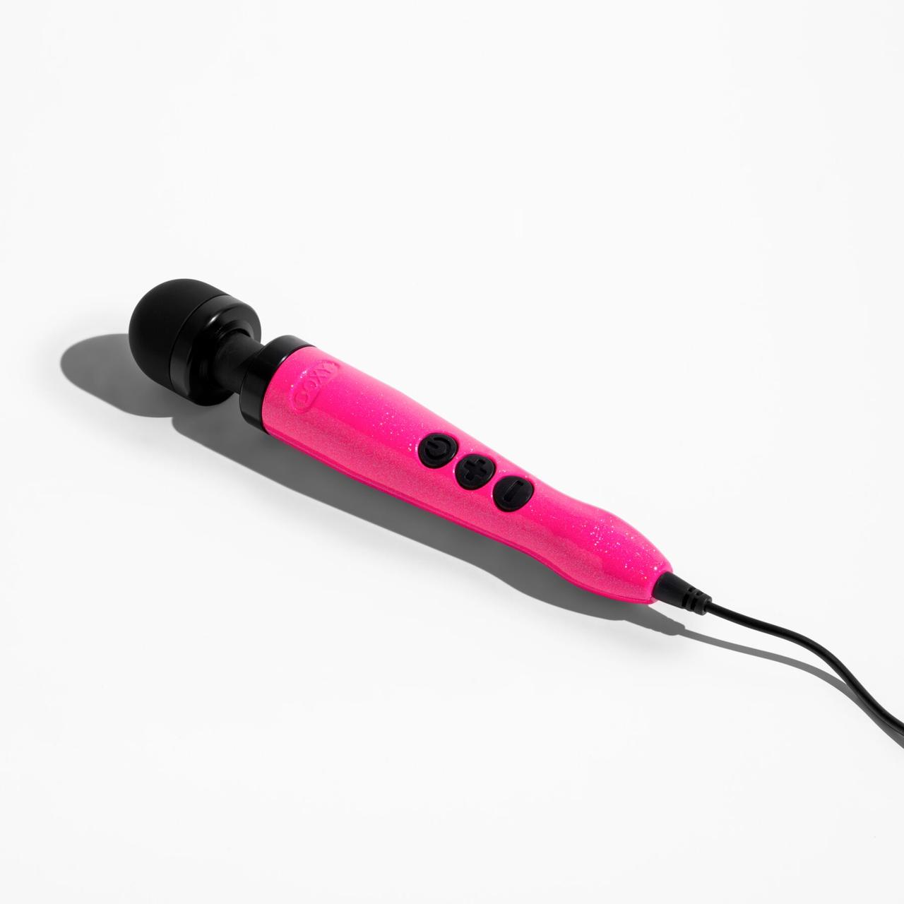 Вібромасажер DOXY Die Cast 3 Hot Pink, дуже потужний, живлення 220 В, металевий корпус Кітті