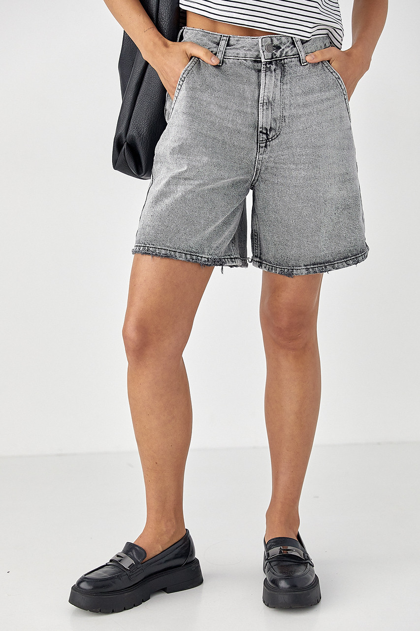 Однотонні жіночі джинсові шорти - сірий цвет, 38р (є розміри) Шорті, Однотонний, 34 - 44см; 36 - 45см; 38 - 45см; 40 - 45см; 42 - 49см, 34 - 15см; 36 - 16см; 38 - 16см; 40 - 16см; 42 - 16см, Молния, Середній клас, Сірий, Туреччина, 84*60*92 зріст 173, 40,, фото 1