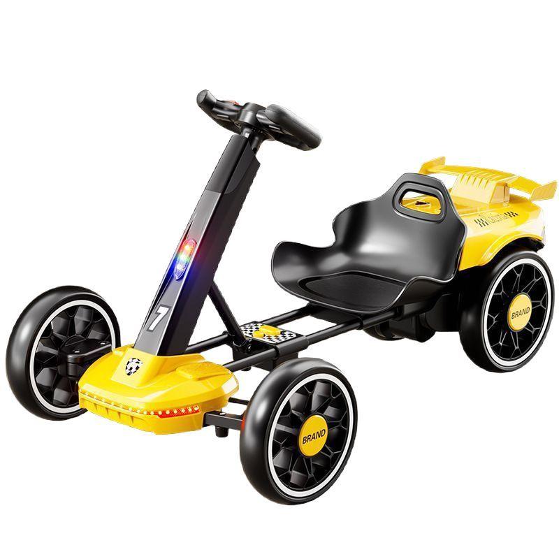 Електрокарт дитячий до 4 років одномісний GO KART F1 з пультом Жовтий