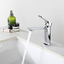 Змішувач для умивальника FRAP F1086, латунь, хром, фото 2