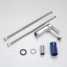 Змішувач для умивальника FRAP F1086, латунь, хром, фото 3