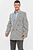 Піджак чоловічий однотонний сірого кольору 202543P, фото 2