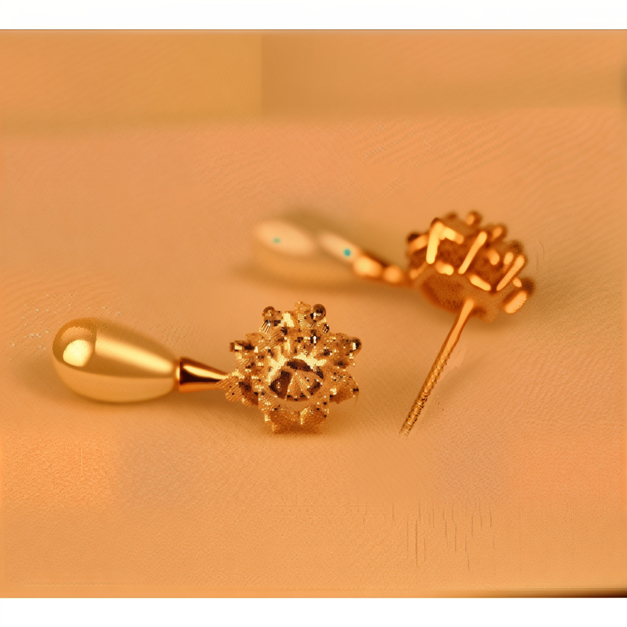 Сережки висульки золотисті tb1038