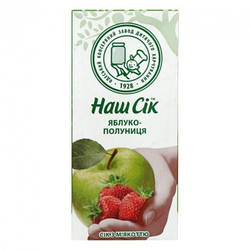 Сік Наш Сік Яблучно-полуничний 330 мл 4820016252431 smart