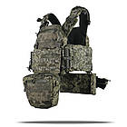 Плитоноска GU gen.2 + 2 Totals з балістичним захистом класу 1 піксель