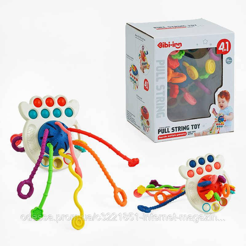 Брязкальце 688-72 4 в 1, поп-іт, пальчикова гра, в коробці [Склад зберігання: Одеса №4]