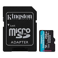 Карта пам&apos;яті microSDXC (UHS-1 U3) Kingston Canvas Go! Plus 256Gb class 10 A2 V30 (R200MB/s, W-160MB/s) (adapter SD)