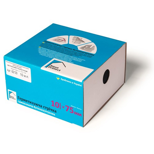 Бітумна стрічка герметизуюча армована фольгою 10м х 7.5 см, фото 1