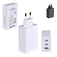 Мережевий зарядний пристрій SOLMA PD "Trio" USB-C 65W/USB-C 25W/USB-A 15W Stenson WL-1437 [Склад зберігання: Одеса №3]