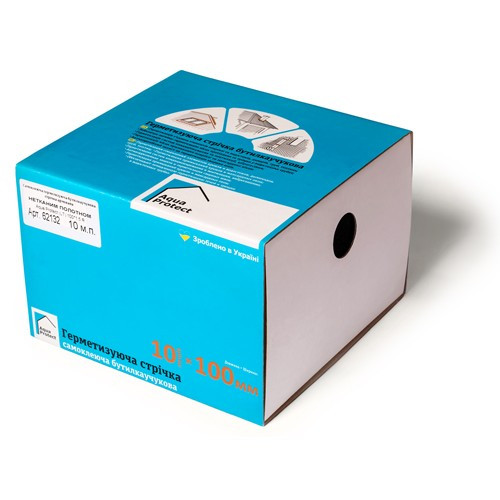Бітумна стрічка герметизуюча армована фольгою 10м х 10см, фото 1