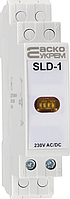Сигнальний індикатор жовтий 230V AC/DC SLD-1 на DIN-рейку