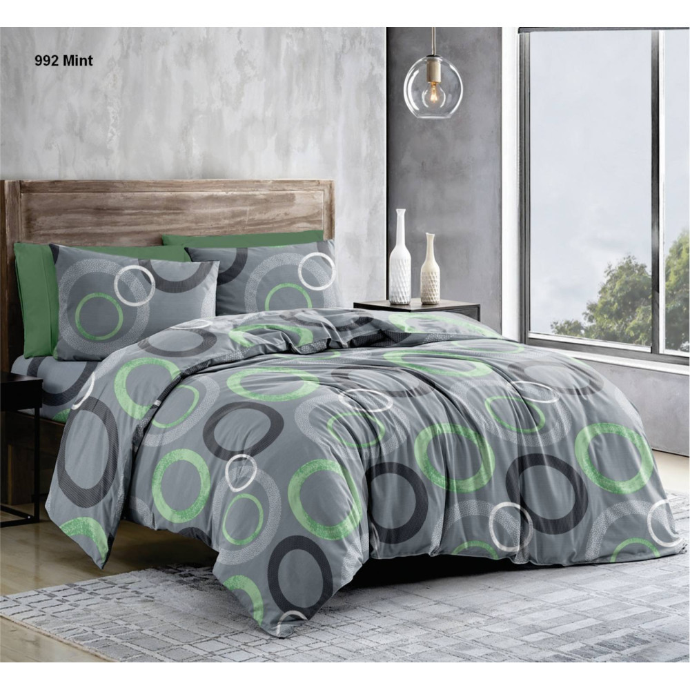 Постільна білизна бязь голд люкс 100% хлопок У ритмі геометрії - Неон, фото 1