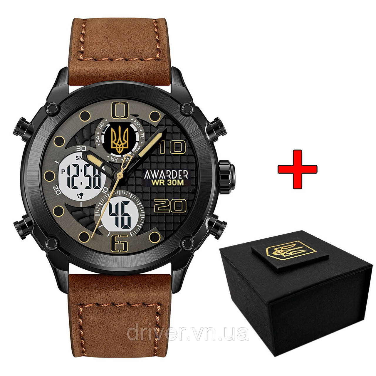 Awarder 017BKBR Тризуб золото Black-Brown, фото 1