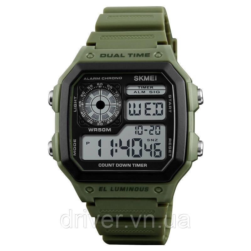 Skmei 1299AG Army Green., фото 1
