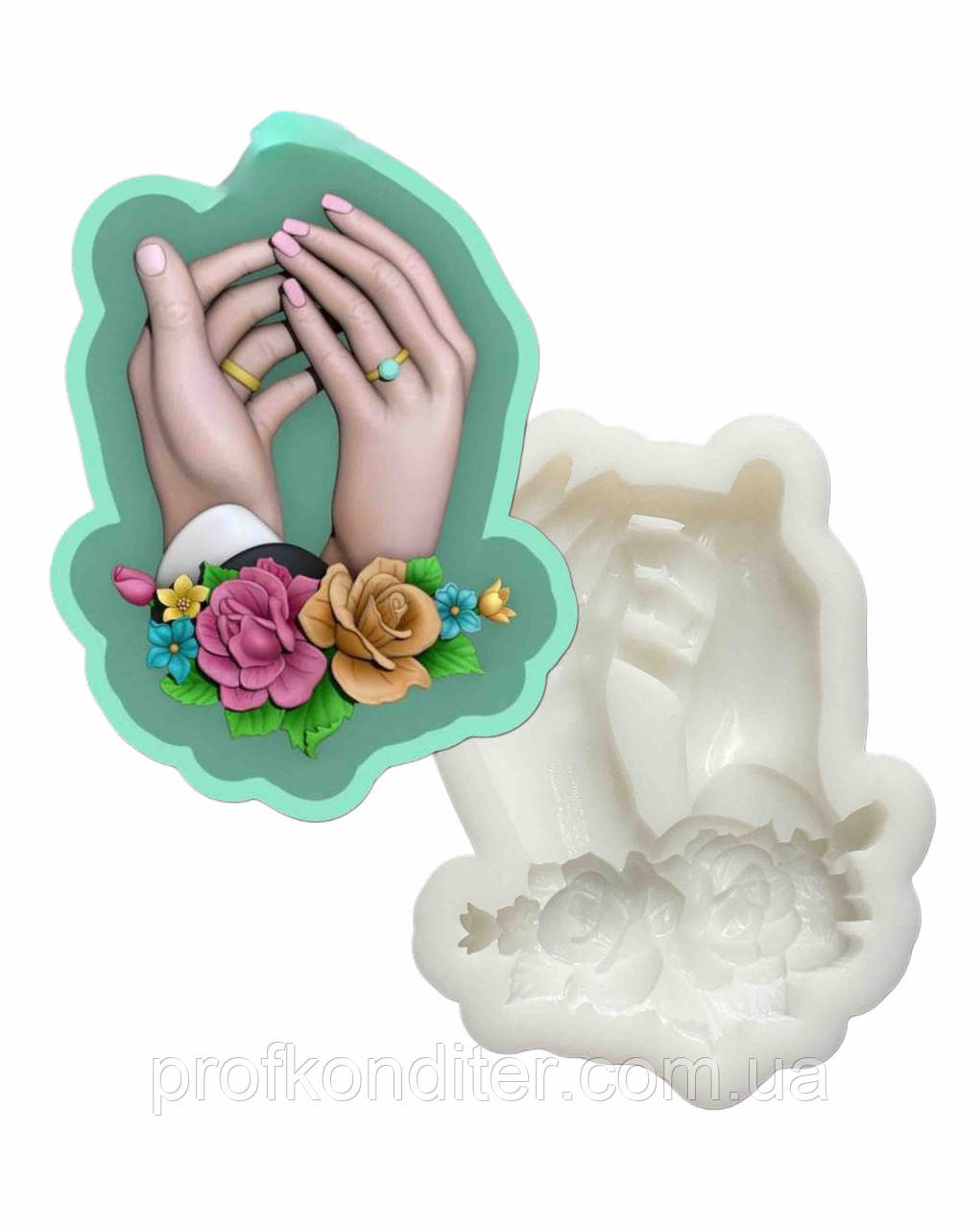 Ексклюзив. Силіконовий молд для шоколаду, зефіру та ін "Руки закоханих", фото 1
