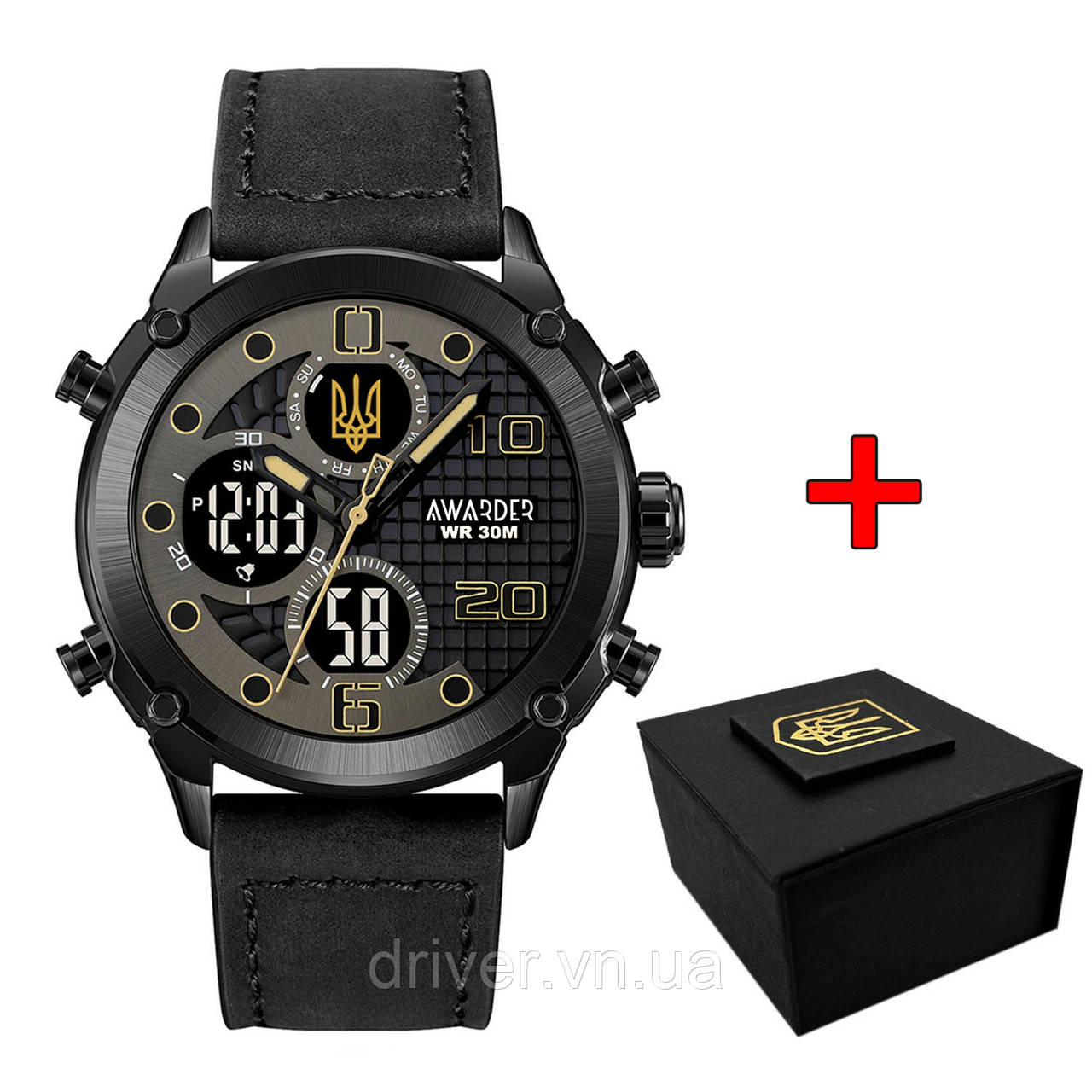 Awarder 017 Тризуб золото All Black, фото 1