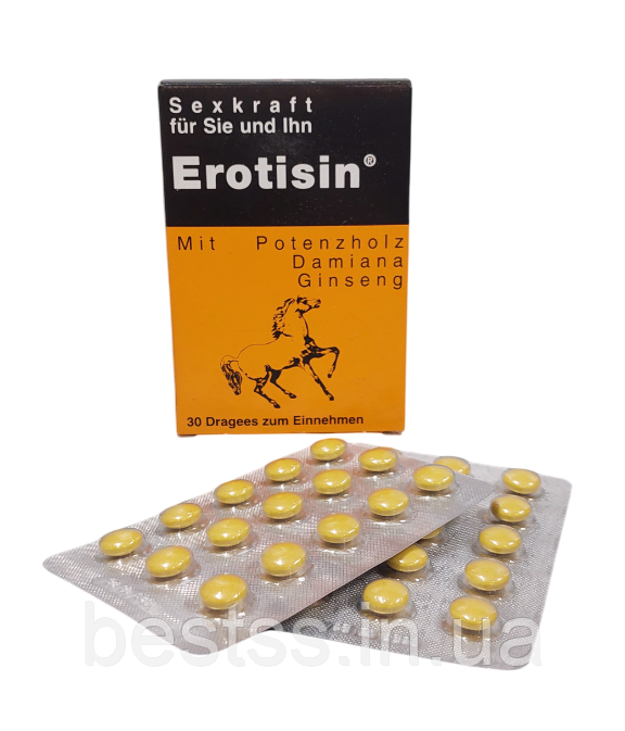 Натуральний афродизіак для підвищення лібідо та сексуальної енергії для чоловіків та жінок Milan Erotisin, 30 таб.