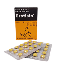 Натуральний афродизіак для підвищення лібідо та сексуальної енергії для чоловіків та жінок Milan Erotisin, 30 таб.