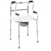Крісло-туалет-ходунки Ersamed FY9622L, складане, регульоване за висотою