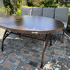 Стіл садовий декоративний металевий