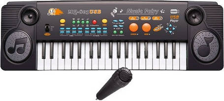 Дитячий синтезатор MQ-803 USB, MP3, Мікрофон, 37 клавіш,8 тонів, 8 ритмів, 22 демо-мелодії, фото 2