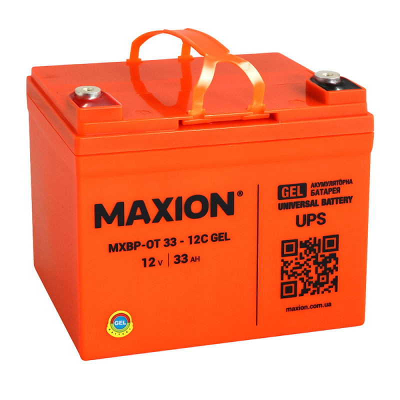 Акумулятор промисловий 12V 33 Ah (GEL) MAXION