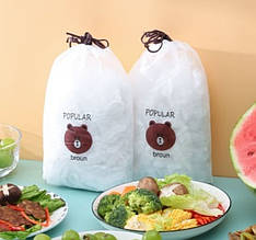 Пакети поліетиленові для їжі (LY-74) Одноразова харчова кришка та багаторазовий мішок для зберігання YU227