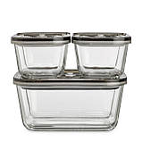 Набір контейнерів, вакуумний набір Caso VacuBoxx Eco-Set 1177 скляні 3шт, фото 5