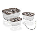 Набір контейнерів, вакуумний набір Caso VacuBoxx Eco-Set 1177 скляні 3шт, фото 9