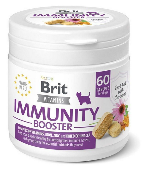 Brit Vitamins Immunity Booster вітаміни для підтримки імунітету собак 60 шт