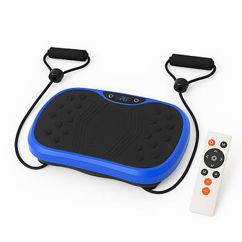 Платформа вібраційна з 2 експандерами та пультом до 120кг, Синій / Фітнес-платформа / Віброплатформа