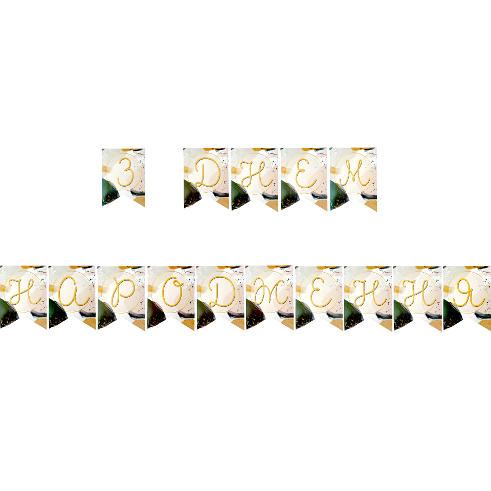 04 Паперова гірлянда букви - З Днем Народження ''Сафарі'' (2,3 м)