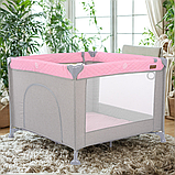 Манеж дитячий ігровий EL CAMINO CASTLE ME 1097 Pink Gray рожевий "tovarka", фото 5