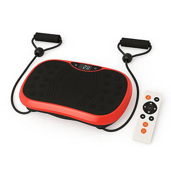 Платформа вібраційна з 2 експандерами та пультом до 120кг, Червоний / Фітнес-платформа / Віброплатформа