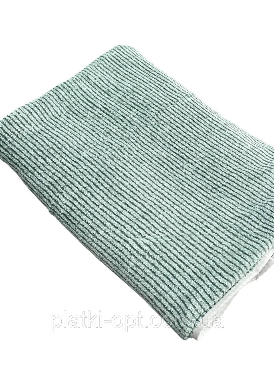 Рушник банний великий мікрофібра Зебра (м'ятний) 160х80 см.