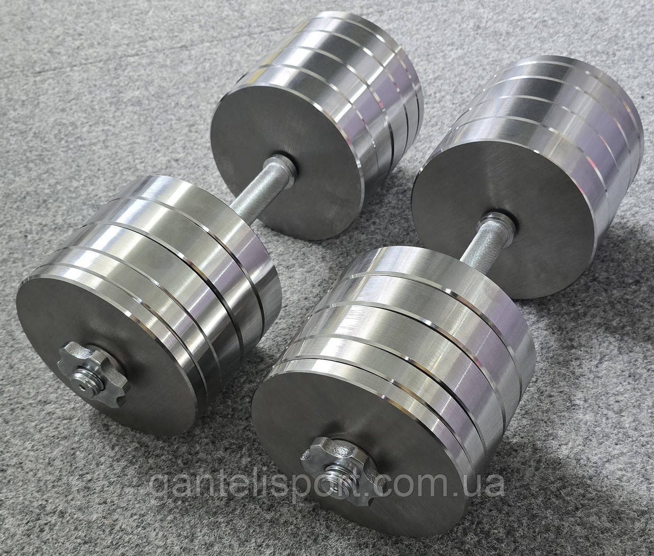 Гантелі металеві 2 шт.*40 КГ (80 КГ пари) Хром грифи., фото 1