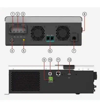 Гібридний інвертор Must 3200W PV18-3224 PRO (3,2 кВт/24 В)