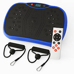 Платформа вібраційна з 2 експандерами та пультом до 120кг, Синій / Фітнес-платформа / Віброплатформа