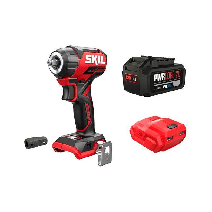 Гайковерт акумуляторний безщітковий ударний, SKIL 3265 CA Compact + акумулятор 5 Ah + USB адаптер, фото 1