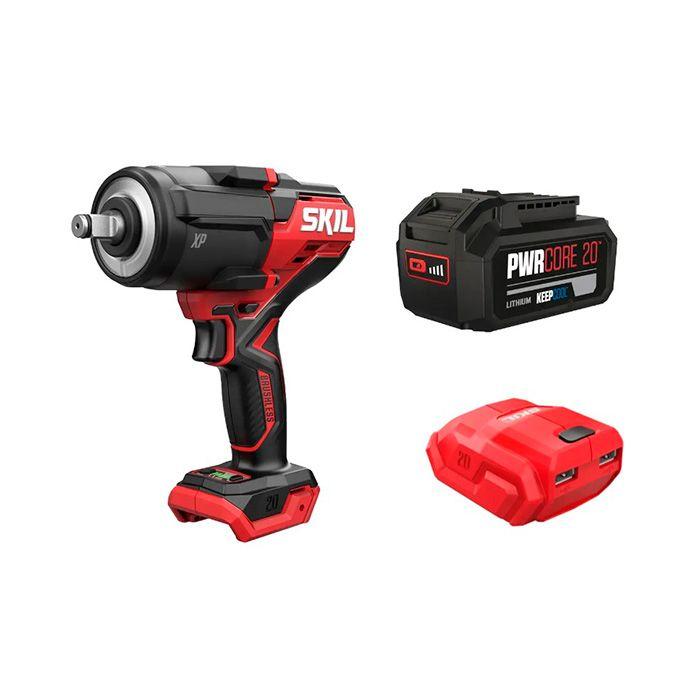 Гайковерт акумуляторний безщітковий ударний, SKIL 3285 CA XP + акумулятор 5 Ah + USB адаптер, фото 1