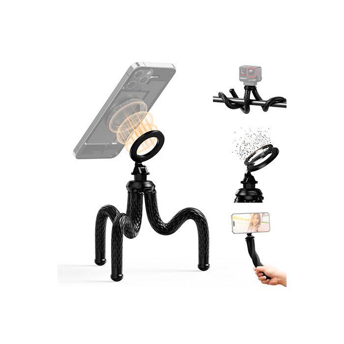 Магнітна гнучка підставка для телефону, мини-штатив, трипод TELESIN P3-FM-02, фото 1