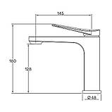Змішувач для умивальника GAPPO G1010-3, золотий сатин, фото 7